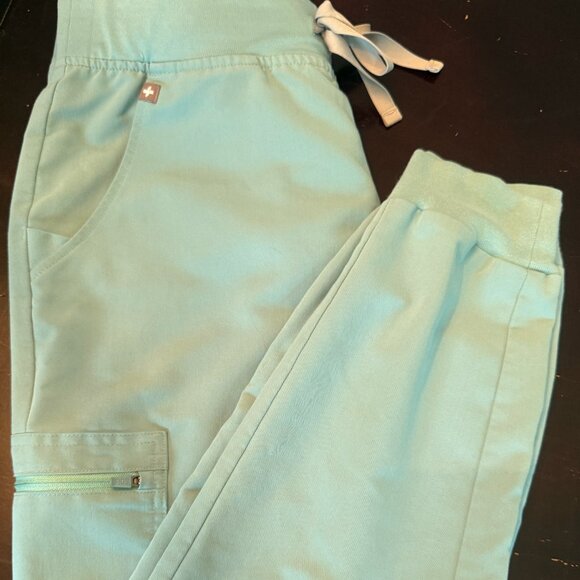 Zamora Jogger Scrub Pants, Color Seaglass, Size Medium - Picture 4 of 4